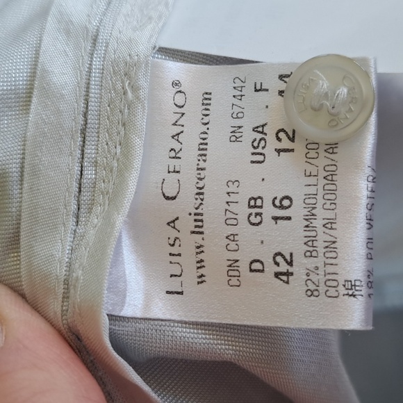 Luisa Cerano Silver Metallic Dressy Long Sleeve Utility Button Down Tunic Blouse - Picture 10 of 13